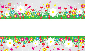 Flower vector banner